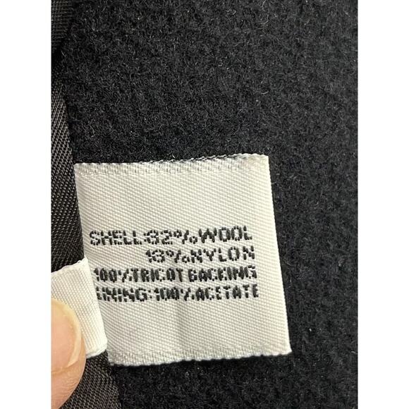 Vintage Woman’s Forecaster of Boston Wool Overcoat Double Breasted Black Size 12 - Picture 9 of 16